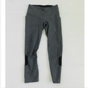Lululemon Womens Cropped Yoga Workout Pants Gray